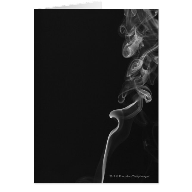Cartão Fumo branco contra um fundo preto (Frente)