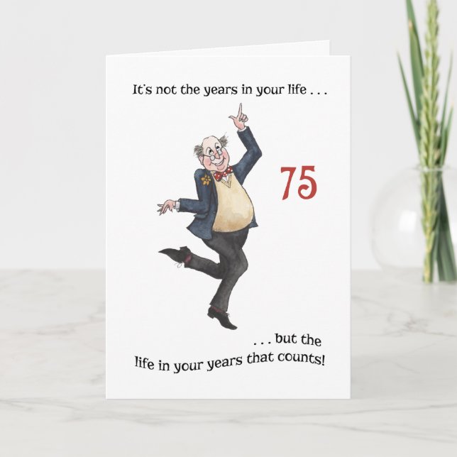 Cartão Fun Age-specific 75th Birthday Card for a Man (Frente)