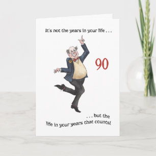 Cartão Fun Age-specific 90th Birthday Card for a Man