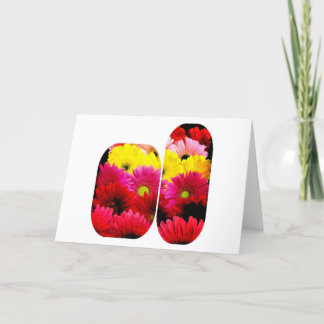 Cartão Fun and Funky Gerbera Daisies Blank Greeting Card