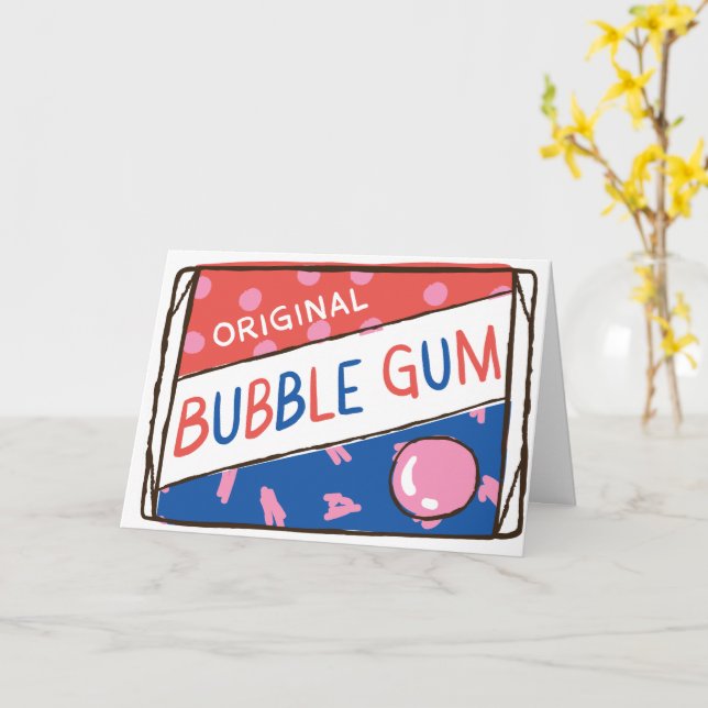 Cartão Fun as a Pack of Bubble Gum Birthday (Flor Amarela)