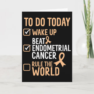 Cartão Fun Beat Endometrial Cancer Rule The World - Survi