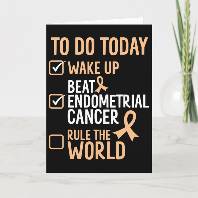 Cartão Fun Beat Endometrial Cancer Rule The World - Survi (Frente)