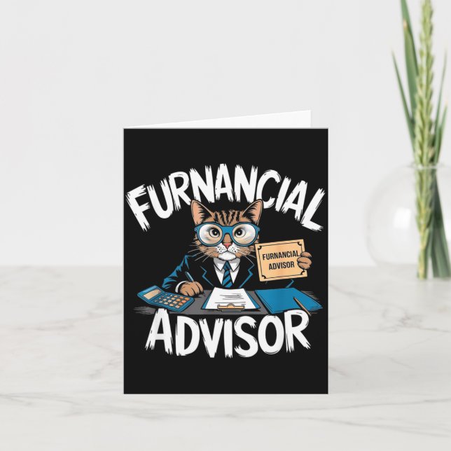 Cartão Fun Financial Planner Gift Funny Retirement Adviso (Frente)