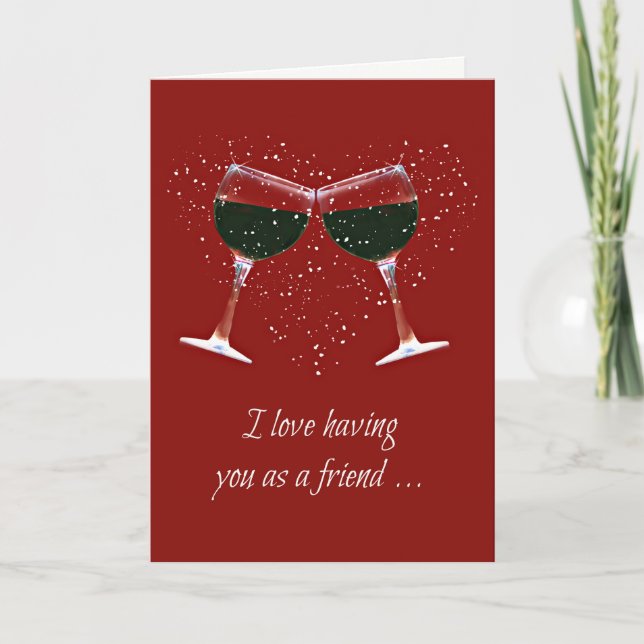 Cartão Fun Friendship Wine Lover's Card (Frente)