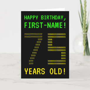 Cartão Fun, Geeky, Nerdy "75 YEARS OLD!" Birthday Card