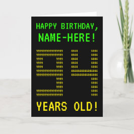 Cartão Fun, Geeky, Nerdy "94 YEARS OLD!" Birthday Card