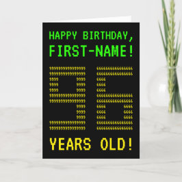 Cartão Fun, Geeky, Nerdy "96 YEARS OLD!" Birthday Card
