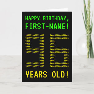 Cartão Fun, Geeky, Nerdy "96 YEARS OLD!" Birthday Card