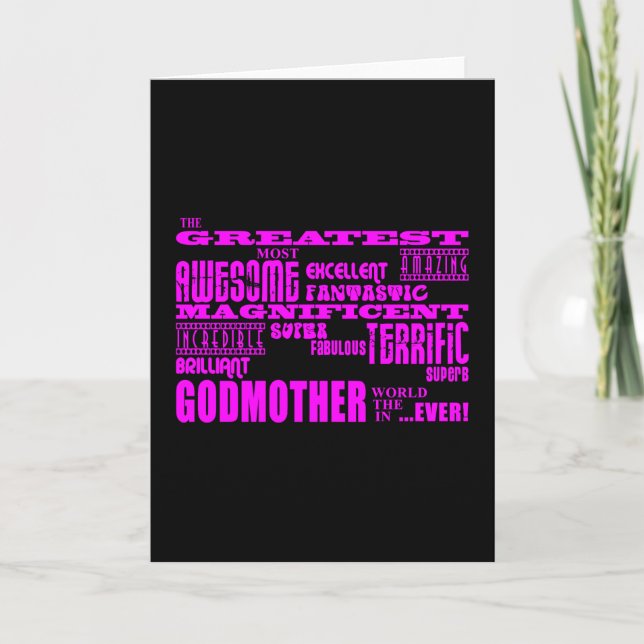 Cartão Fun Gifts for Godmothers : Greatest Godmother (Frente)