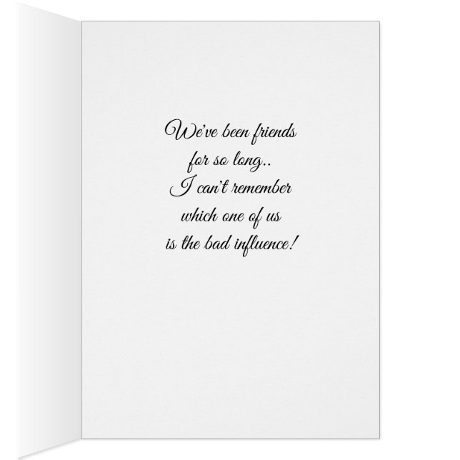 Cartão Fun Keeping in Touch Call Me BFF Friends antique  (Interior (direita))