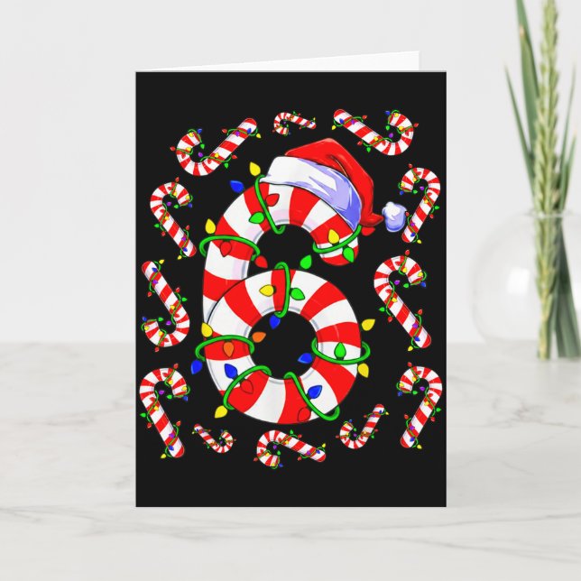 Cartão Fun Six Seven 6 7 Meme Design Couples Christmas Ca (Frente)