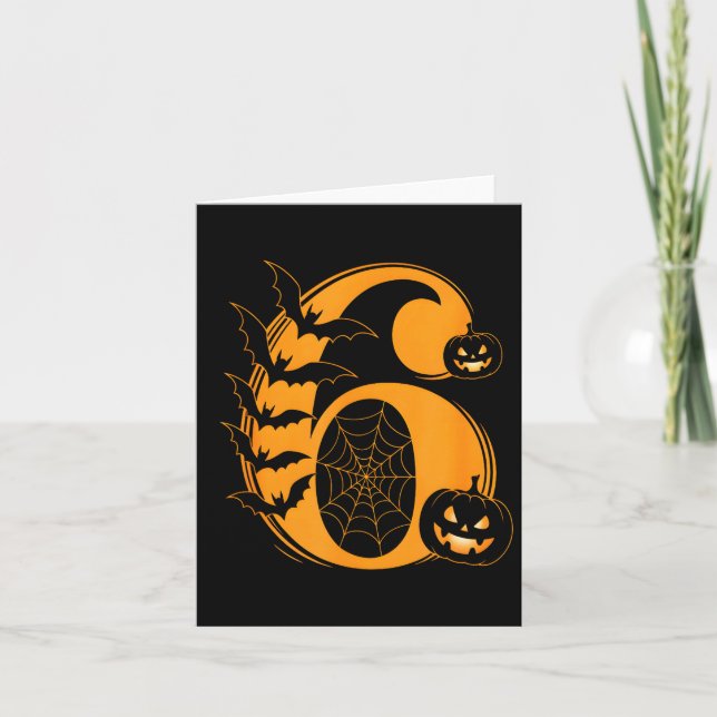 Cartão Fun Six Seven 6 7 Meme Design Couples Halloween  (Frente)