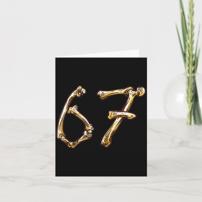 Cartão Fun Six Seven 6 7 Meme Design Couples Halloween  (Frente)