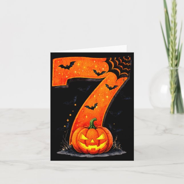 Cartão Fun Six Seven 6 7 Meme Design Couples Halloween  (Frente)