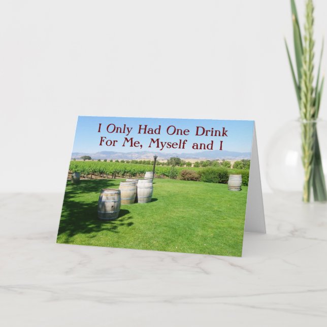 Cartão Fun Vineyard Greeting Card! (Frente)