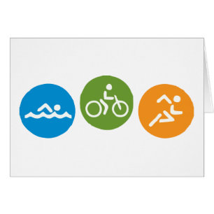 Cartão Funcionamento da bicicleta da natação
