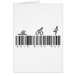 Cartão Funcionamento da bicicleta da natação do código