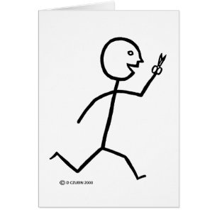 Cartão Funcionamentos com tesouras