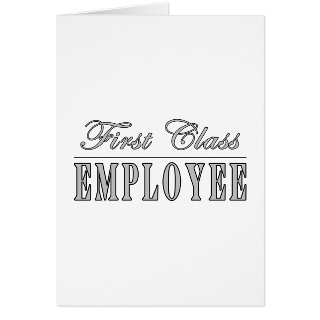 Cartão Funcionário de Primeira Classe (Frente)