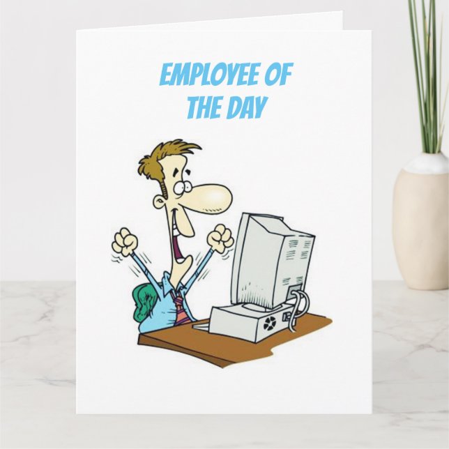 CARTÃO ****FUNCIONÁRIO DO DIA**** DESEJOS DE ANIVERSÁRIO (Frente)