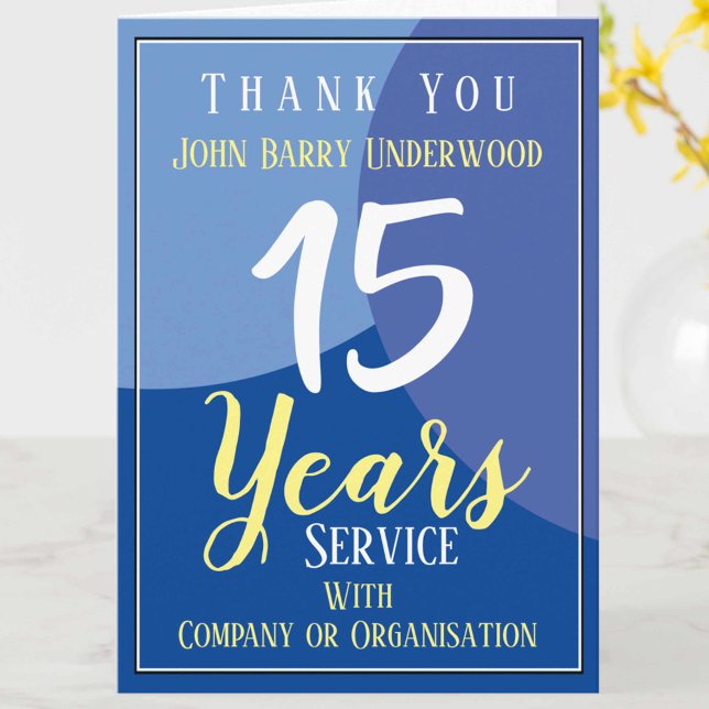 Cartão Funcionário do obrigado para Serviço Longo (Criador carregado)