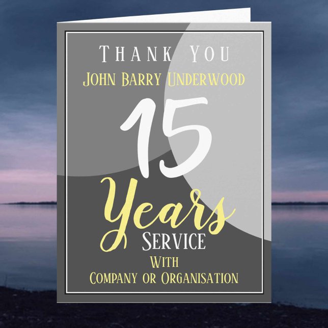 Cartão Funcionário do obrigado para Serviço Longo (Criador carregado)