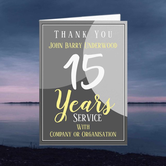 Cartão Funcionário do obrigado para Serviço Longo (Criador carregado)