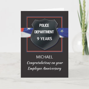 Cartão Funcionários da Polícia Personalizam Aniversário d