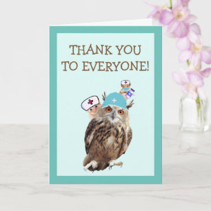 Cartão Funcionarios do Hospital Bonito Obrigado