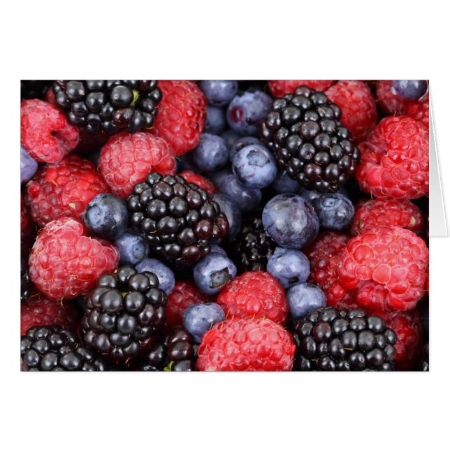 Cartão Fundo da Fruta da Floresta (Frente Horizontal)