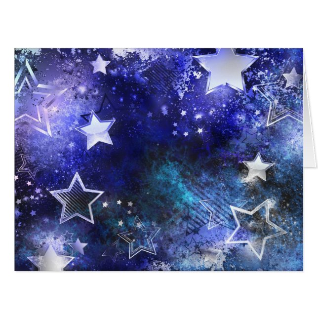 Cartão Fundo de Espaço com Estrelas (Frente horizontal)