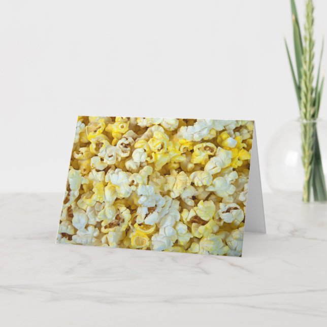 Cartão fundo de pipoca da manteiga (Frente)