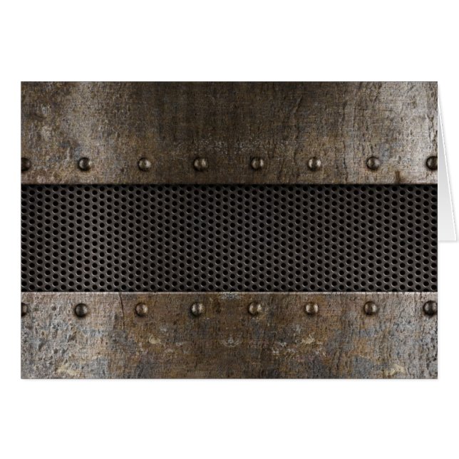 Cartão Fundo do metal do Grunge (Frente Horizontal)