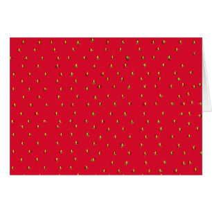 Cartão Fundo engraçado de morango vermelho