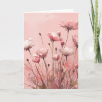 Fundo Rosa Pó com papoulas-lobo