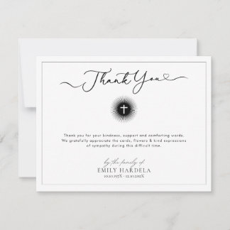 Cartão Funeral Cristão Ouro Azul Floral