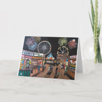 Funfair no Night Painting de Alfred Fox