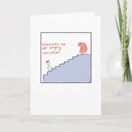 Cartão Funky Illustrated Angry Chicken