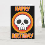 Cartão Funky Skull Birthday Card<br><div class="desc">Skulls are cool, funky skulls are even cooler and so are birthdays. So wish that special someone a happy birthday with this funky skull card. They are sure to know how much you think of them if you give them an awesome card like this one. This card also features a...</div>