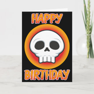 Cartão Funky Skull Birthday Card