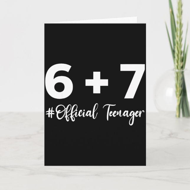 Cartão Funny 13th Birthday Teenager 6+7 Year Old Boys Kid (Frente)