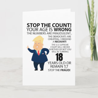 Cartão Funny 18th Year Birthday Present Happy Birth year
