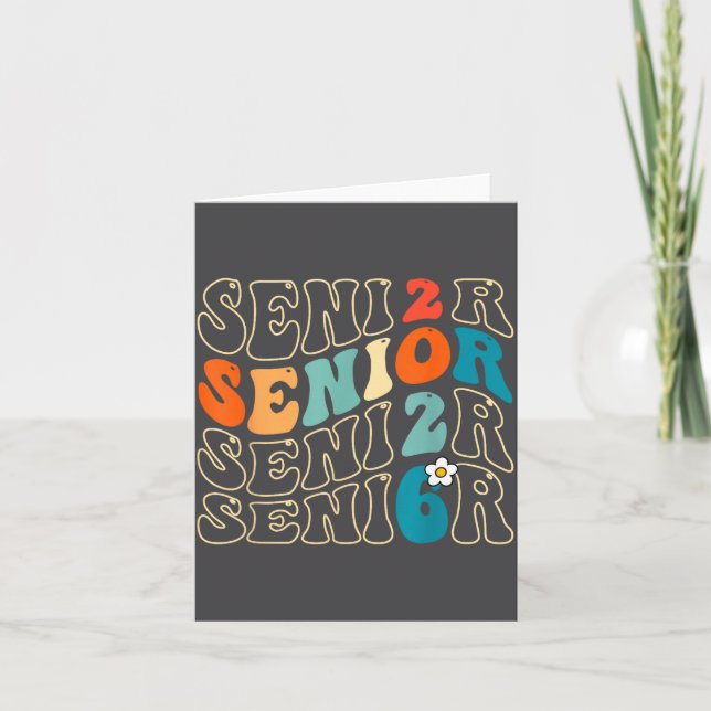 Cartão Funny 2026 Senior Grad Groovy 2026 Graduation Clas (Frente)