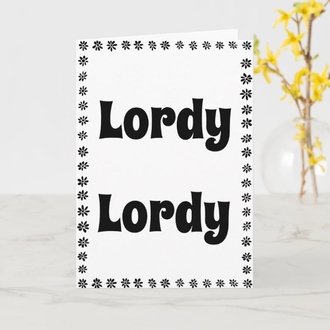 Cartão Funny 40th Birthday  (Flor Amarela)