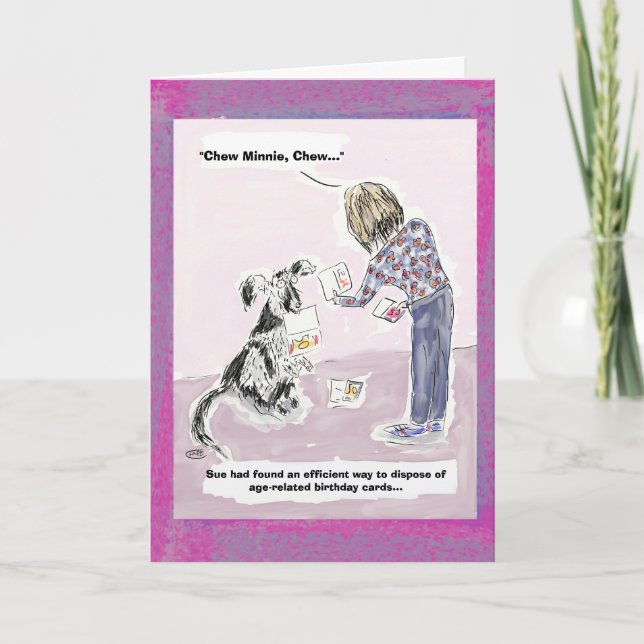 Cartão Funny 50th Birthday Cartoon Greeting Card (Frente)