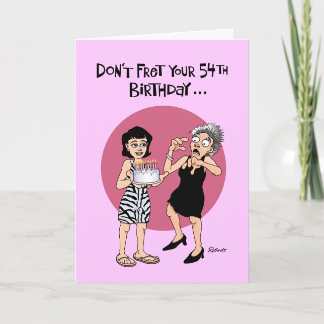 Cartão Funny 54th Birthday Card for Her (Frente)