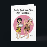 Cartão Funny 58th Birthday<br><div class="desc">Funny 58th Birthday Greeting Card for a man who is not ready to turn 58 years old</div>