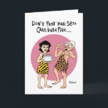 Cartão Funny 58th Birthday<br><div class="desc">Funny 58th Birthday Greeting Card for a man who is not ready to turn 58 years old</div>