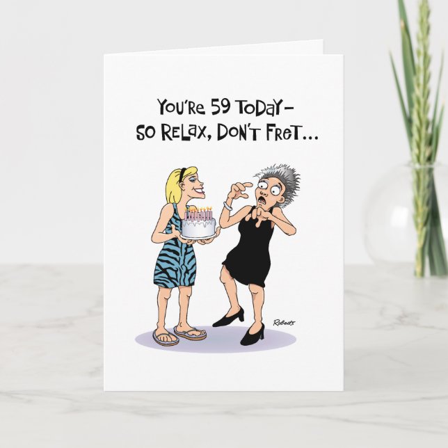 Cartão Funny 59th Birthday Card for Her (Frente)